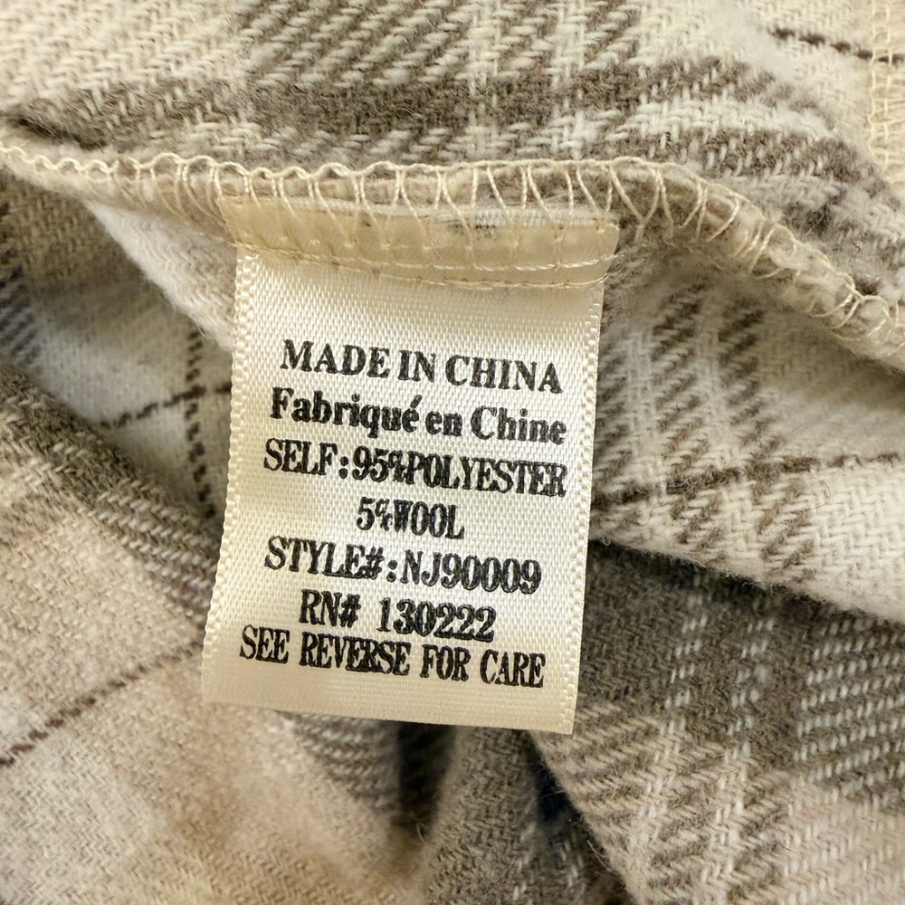 Plaid Flannel Button-Up Jacket Small - image 6